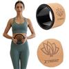 TREXO Ruota da yoga in sughero naturale con un diametro di 16 cm e una larghezza di 13 cm in marrone in 100% sughero ecologico, perfetta per allungare, comoda grazie all'imbottitura in gommapiuma