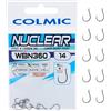 Colmic - 10 Ami da Pesca in Acciaio Carbonio WBN360 Taglia 14, Finitura Black Nickel, Alta Resistenza e Penetrazione, Ami Senza Ardiglione, Method Feeder - Prodotto Ufficiale Colmic