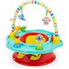 Bright Starts, Super Seggiolino 3 in 1 Interattivo con Giocattoli, Vassoio per la Merenda, Seggiolino Rialzato, Unisex, 6 Mesi + (Playful Paradise)