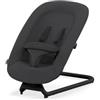 CYBEX Gold LEMO Bouncer, Sdraietta con Comodo Materassino, Compatibile con Seggiolone/Sedile CYBEX LEMO, Dalla Nascita Fino a 3 Anni (ca. 15 kg), Stunning Black (Nero)