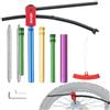 VEVOR Set Attrezzi per Cambio Gomme per Moto Fuoristrada, Kit Utensili per Smontagomme Manuale con Adattatori per Assali da 15-25 mm 2 Leve per Pneumatici Compatibile per Ruote da 406-533 mm