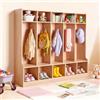VEVOR Armadio Porta Cappotti Scarpe per Bambini 5 Scomparti, Armadietto per Bambini Guardaroba per Spazio Asilo Nido Scuola Materna Casa, 10 Piccoli Scomparti di Stoccaggio, Armadietto con Ganci
