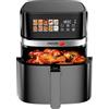 Fagor Commercial Fagor - Friggitrice ad aria doppia resistenza Naturfry Luxe, potenza 2200 W, capacità 8 l, pannello di controllo touch con 10 funzioni, controllo della temperatura 80-200 °C