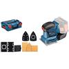 Bosch Professional 06019D0202 Levigatrice Orbitale GSS 18V-10 System, Ø Orbita 1.6 mm, 3 Piastre Base di Formati Diversi, Batterie e Caricabatteria Non Inclusi, Blu