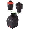 Ribimex Affilatore di Punte per Trapano, 2 Teste di Affilatura Intercambiabili per Punte con Diametro 3-10 mm e 8-16 mm, Motore da 70 W e 1600 Giri/Min, Mole Regolabili in Altezza - PRIAF716