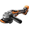 AEG BEWS18-125BL-0 Smerigliatrice Angolare Brushless a Batteria 18V, Batteria non Inclusa, Diametro Disco 125mm, Interruttore a Slitta, Prestazione Motore Fino a 11.000 g/min