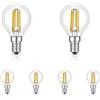 ledscom.de 6 lampadine LED E14, G45, bianco caldo (2700 K), 4,5 W, 542lm, dimmer a 3 fasi