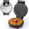 Aigostar Macchina per Waffle a 5 Cuori, 1000W, Piastre Antiaderenti da 19 cm, Cottura Regolabile, Indicatore LED, Maniglie Antiscottatura, Design Compatto in Acciaio Inossidabile, BPA FREE, Crunchy