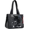 Desigual borsa della spesa borsa a tracolla Mickey Studs Khiva Shopping Bag Denim Dark Grey grigio scuro