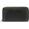 LIEBESKIND BERLIN Pelle portafoglio Lou Vintage Leather Frieda Purse Black marrone scuro