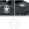 4R Quattroerre.it 17112 Adesivi Stella Army Militare per Jeep Renegade Cofano Portiera Anteriore, Diametro 33 cm, Bianco, 2 Pezzi