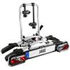 EUFAB Portabici 11510 JAKE, adatto per e-bike, parzialmente premontato, espandibile, protezione antifurto, per 2 biciclette, per gancio di rimorchio