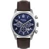 Breil Orologio UOMO CLASSIC ELEGANCE quadrante MONO-COLORE BLU movimento CRONOGRAFO QUARZO e CINTURINO PELLE MARRONE EW0662