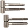 Gedotec Cerniere per porte interne, 2 pezzi, cerniere per porte in legno battute | Dimensioni ø 16 mm | Metallo nichelato opaco | Portata fino a 40 kg