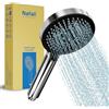 Nafall Soffione Doccia ad Alta Pressione, 3 Funzioni doccino per doccia, Doccetta Universale, Telefono Doccia Universale, Ugelli in Silicone Anticalcare Shower Head, Cromato (Senza Tubo)