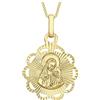 CARISSIMA Collana da Donna in Oro Giallo 9 ct con Pendente Madonna con Bambino su Catena di 45.72 cm