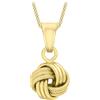 CARISSIMA Ciondolo nodo da donna in oro giallo 9 ct su collana curb, 46 cm