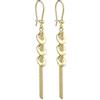 Carissima Orecchini a Goccia con 3 Anelli e Catena Bismark da 7.5mm x 61.5mm in Oro Giallo 9 ct da Donna