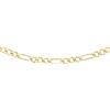 CARISSIMA Collana da donna in oro giallo 9 ct con catena Figaro forata da 2 mm, 51 cm