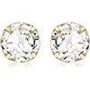 Carissima Donna 18 ct Oro Giallo 6 mm Stud zirconia cubica Rotondo