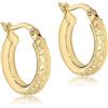 Carissima Orecchini creoli diamantati da donna in oro giallo 9 ct