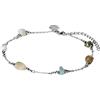 Purelei® Cavigliera Island Dreams - Gioielli in acciaio inossidabile placcato oro 14 carati - Cavigliera resistente all'acqua da donna - Gioielli alla moda per il tuo look individuale, Silver