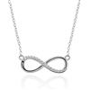namana Collana Infinity con Zirconi Cubici. Collana a Catena in Argento Sterling Placcata in Rodio o Placcata in Oro Rosa 18 Carati. Collana Diamante Infinity (Argento, Argento)