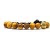 Samsara Bracciale Tibetano Ispirazione Buddista con Palo Santo, Lunghezza Regolabile, Gioiello Artigianale con Filo in Cotone Cerato ad Alta Resistenza e Chiusura in Ottone