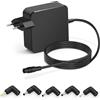 GBMGLRY 65W Caricatore Universale per Computer Portatile Alimentazione Compatibile con ASUS VivoBook ZenBook Notebook A52F A53E A53S A54C A55A Adattatore PC Portatile con 5 Connettori Diversi