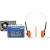 BIGBEN Lettore Cassette Bluetooth 5.4, Altoparlante BT, Lettore Registratore, Auto-Reverse, Ricaricabile USB-C, Set Completo 4-in-1 con Cuffie 3.5mm, K7 e Matita - Ideale per Mixtape - EPOK REWIND+