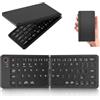 VJK Tastiera Bluetooth pieghevole, ultra sottile, portatile, tascabile, ricaricabile, senza fili, compatibile con iOS, Android, Windows, per smartphone, tablet, iPad, iPhone, laptop