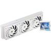Thermalright Mjolnir Vision 360 UB ARGB White Aio CPU, schermo IPS con risoluzione 640 x 480, schermo LCD con assorbimento magnetico da 3,5, ventola di scarico 3 in 1 per AM5/LGA1851/1700