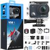 AKASO V50 X Action Cam 4K 20MP, Videocamere WiFi EIS 40M Fotocamera Subacquea Touch Screen, Telecomando, Custodia Impermeabi, Action Camera Kit di Accessori di Montaggio