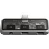 SATECHI 3 in 1 Mobile Hub USB C, Ricarica PD 100W, Dati fino a 10Gbps, Uscita Video 4K@60Hz e Porta Jack 3,5 mm, Adattatore Portatile per iPhone, iPad, Switch