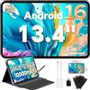 TECLAST T65 Tablet 13.4 Pollici 120Hz Display Tablet Android 16, Doppio SIM 4G LTE+5G WiFi, 2.2GHz Octa-Core, 26GB RAM+256GB ROM(TF 4TB) Widevine L1 1080P/13MP/BT5/GPS/OTG, con Tastiera+Custodia+Penna