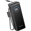 EF ECOFLOW EcoFlow RAPID Power Bank (25.000 mAh|170 W|cavi integrati e retrattili da 100 W)Caricabatterie portatile con porta USB-C da 100 W|cavi integrati e retrattili|per iPhone/Samsung/MacBook e altri modelli