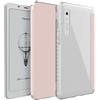 TUDIA SKN FLIP V2 compatibile con Cover Onyx Boox Palma 2 - [Tecnologia di accensione/spegnimento automatico avanzata] Custodia in pelle testurizzata trasparente antiurto (Rosa)