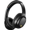 1Mii E700 Cuffie Over-Ear Bluetooth Wireless con Cancellazione Attiva Ibrida del Rumore, Audio Hi-Res LDAC/aptX LL e bassi per Viaggi in Aereo, EQ Personalizzabile via App Comfortevoli - Nero