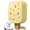 elago Gelato Custodia Cover in Silicone Morbido con Moschettone Portachiavi Compatibile con AirPods Pro - Unico 3D Cover Ice Cream Carina Cover Kawaii (Vaniglia)