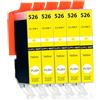 Supply Guy 5 Cartucce Per Stampanti con Chip compatibile con Canon CLI-526 Giallo per Pixma IP4850 IP4950 IX-6550 MG5150 MG5250 MG5340 MG5350 MG6150 MG6250 MG8150 MG8240 MG8250 MX715 MX885 MX895