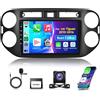 VECHTEL 6G 128G VECHTEL 9 Autoradio Bluetooth per vw Tiguan 2010-2016 Carplay Android Auto,DSP EQ,Wifi GPS Navi,RDS/FM Radio 2 din con Retrocamera AHD