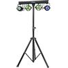 Ibiza - DJLIGHT60 - Stativo per luci con 2 proiettori PAR RGBB e 2 MOON FOWER RGBBBA - Pacchetto LED 4-in-1