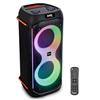Ibiza - COLUMBA600 - Altoparlante, potente baffle 2x6,5/16cm a batteria ricaricabile - Bluetooth, Micro-SD, USB, Aux, 2 MIC IN - TWS - LED infinito multicolore - Maniglia