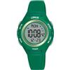 Lorus Orologio digitale al quarzo per bambini con cinturino in silicone, Verde - R2391PX9