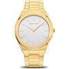 BERING 19641-730 Reloj de Cuarzo para Hombre con Caja de Acero Inoxidable de 41 mm con Acabado Dorado, Esfera Plateada, Brazalete y Detalles Inoxidable, Resistencia al Agua de 3 ATM