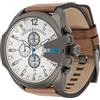 Diesel Chief Series orologio da uomo, movimento cronografo con cinturino in silicone, acciaio inossidabile o pelle