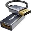 BENFEI Adattatore Displayport a HDMI 4K, Unidirezionale DisplayPort Computer a HDMI Monitor Convertitore per Lenovo Dell HP Asus [involucro in alluminio, intrecciato in nylon]
