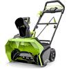 Greenworks GD40ST Spazzaneve a Batteria con Motore Brushless, Monostadio, Ampiezza d'Azione 51cm, Profondità d'Azione 30cm, 1900 giri/min., Camino Girevole a 180°, SENZA Batteria 40V e Caricabatterie