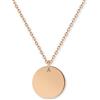 GD GOOD.designs EST. 2015 Collana da donna in oro rosa con placca di monete - Impermeabile - Catena in acciaio inox con ciondolo rotondo I Misura regolabile 40+5cm