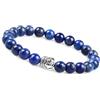 GD GOOD.designs EST. 2015 Bracciale Buddha per uomo e donna I Bracciale di perline con vere pietre naturali da 8 mm I Bracciale di palline per yoga e meditazione (Lapislazzuli)